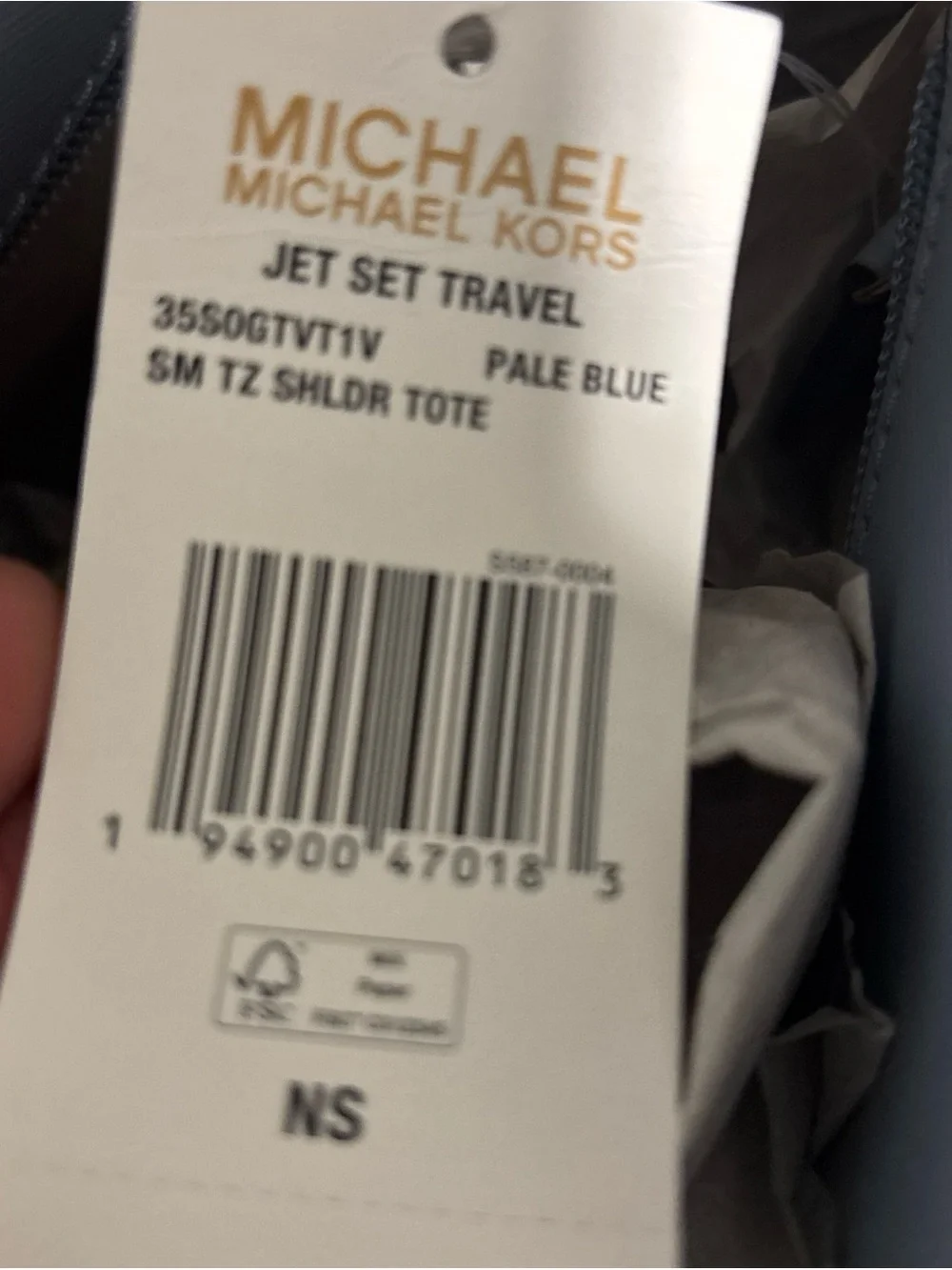 Michael Kors Brown Signature Logo Tote with White Trim